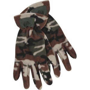 Gants personnalisables camouflage en fibre polaire 220g/m²