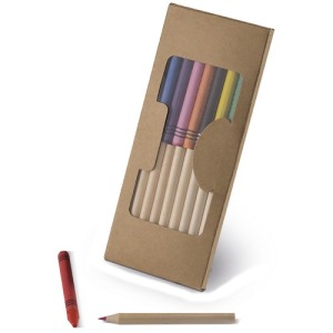 PAQUET CRAYONS A LA CIRE ET CRAYONS DE COULEURS