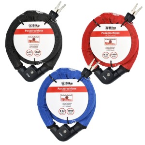 Antivol de vélo personnalisable blindé 22 x 1000 mm - assortiment