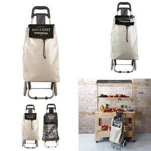 chariot promotionnel shopping bistrot 2 roues, 2-fois assorti