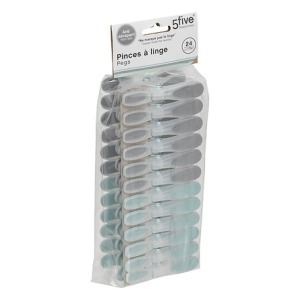 Pince linge x24 rubber, multicolore