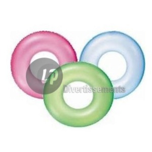 Bouée gonflable avec logo géante fluo givrée mix 91cm