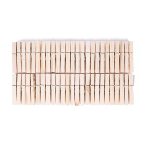 Pinces à linge personnalisables en bois 50 pièces