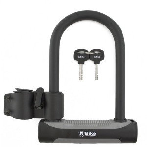 Antivol personnalisable en U pour vélo 180 x 245 mm avec support