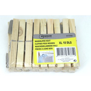 Pinces à linge personnalisées en bois XL 18 pièces