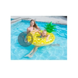 Bouée gonflable personnalisable géante ananas semi-transparente