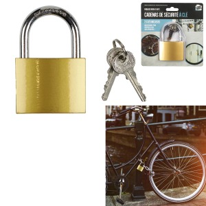 cadenas publicitaire de securite à cle h8.6cm