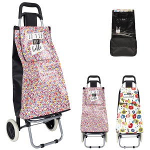 chariot publicitaire shopping pvc 2 roues liberty, 2-fois assor