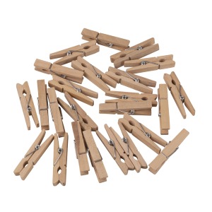 Bois pince à linge, FSC 100%, naturel, 24 pièces