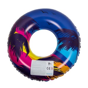 Bouée gonflable personnalisable rétro design palmier et sunset