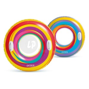 Bouée gonflable personnalisée spirales avec poignées MIX 91cm