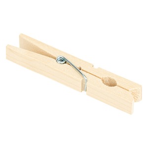 Pince linge x96 bois, marron