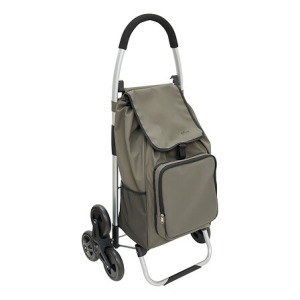chariot personnalisé 6roues alu verre cire, vert kaki