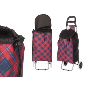 chariot personnalisé de supermarché 2 roues rhombus rouge