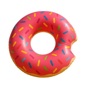 Bouée gonflable publicitaire géante forme donut 105cm multicolore