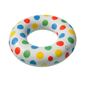 Bouée gonflable personnalisable géante ronde à pois 91cm multicolore