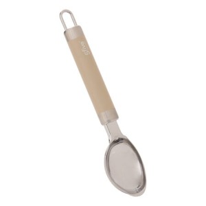 cuillere à glace inox solstice, beige