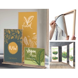 Support kakémono Wood Stand Display
