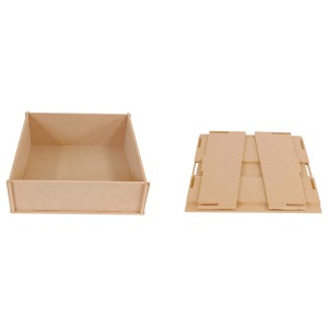 Boîte de rangement personnalisable en bois