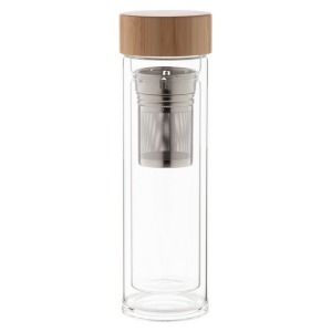 Bouteille en verre double paroi