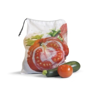 Pochon avec logo PET recyclé blanc