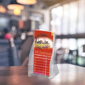 PRESENTOIR QUICKTO 1/3A4 Cristal-Bleuté