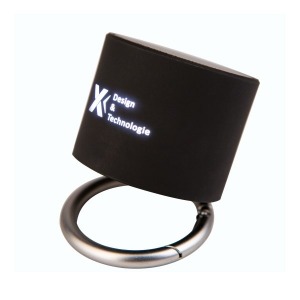 Enceinte sans fil 3 W en rubber et logo lumineux