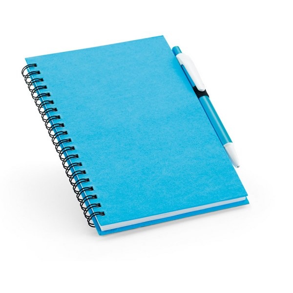 Bloc note 70 pages ecologique personnalisable et stylo bille encre bleue -  Memoclub