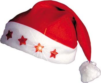 xueren Bonnet de Noël lumineux à LED Bonnet de Noël coloré et lumineux pour festival 24 x 21 cm fête fournitures de décoration de Noël 