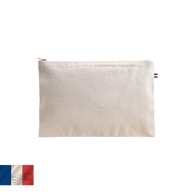 20x13 GOTS organic cotton pencil case made in France