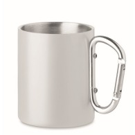 Mug en métal personnalisable anse mousqueton 300 ml