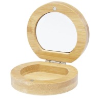 Miroir personnalisé de poche en bambou
