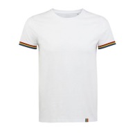 Camiseta de manga corta para hombre - RAINBOW MEN (Blanco - 3XL)