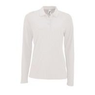 Langärmeliges Piqué-Poloshirt für Frauen - PERFECT LSL WOMEN (Weiß - 3XL)