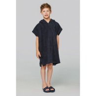 Poncho infantil de rizo con capucha