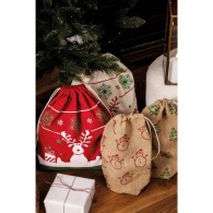 Bolsa de cordón con motivos navideños