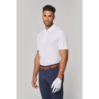 Polo avec logo de sport col 1/4 zip homme