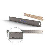 Réglet précision inox 170x15mm avec trou de suspension