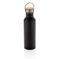 700ml-Flasche aus rostfreiem Stahl mit Bambusdeckel