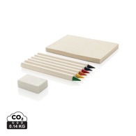 Set de 6 crayons de couleur personnalisables avec carnet GRS Infinity Micki