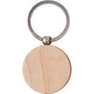 Porte-clés rond en bois