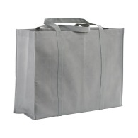 Shopper maxi avec soufflet en TNT 100g/m² cousu avec anses longues