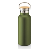 Thermos en acier inoxydable avec double paroi isolante de 500ml avec bouchon en bambou