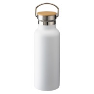 Thermos en acier inoxydable avec double paroi isolante de 500ml avec bouchon en bambou