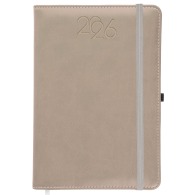 Agenda journalier 2026, couverture rigide en PU thermocollé avec piqûres sur les bords
