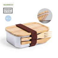 Lunchbox aus Bambus und Metall