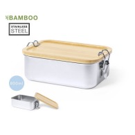 Lunchbox personnalisable en acier et bambou
