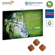 Calendario de Adviento de chocolate Calendario de pared clásico de empresa 35 x 25 cm