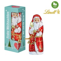 Père Noël de Lindt publicitaire Sprüngli dans une boîte cadeau