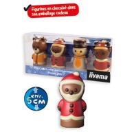 Petites figurines de Noël en chocolat personnalisable mini Xmas crew